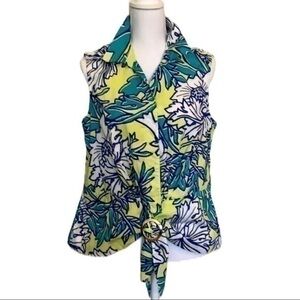 Island Republic Bright Button up blouse with tie